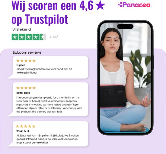 TheraFlex Infrarotlampe Infrarotgürtel Rückenband Rotlichttherapie - Muskeln & Gelenke - Schmerzen im unteren Rücken