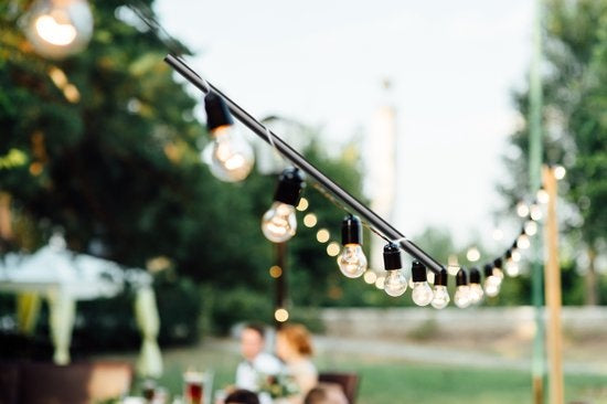 Arti Casa Tischstange - Dekorationsrahmen - mit Klemmen - für Blumen, Ballons, Lichter und Pflanzen - Hochzeitsbogen - Metall - Schwarz
