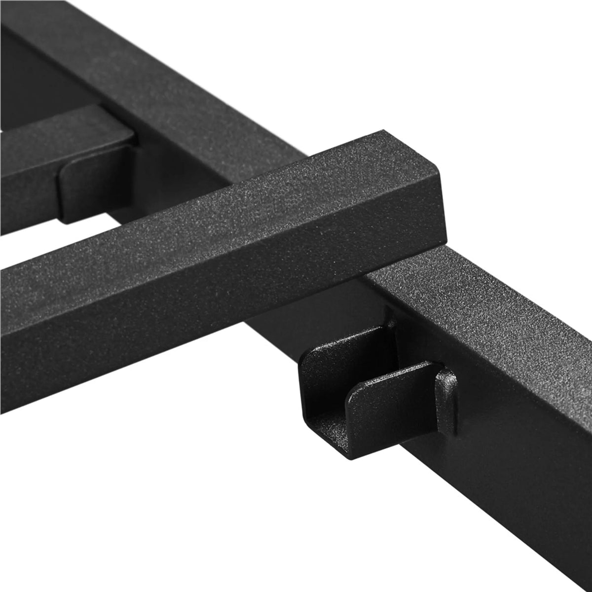 Metallbettgestell 90 × 200 cm mit Lattenrost und 37,5 cm Stauraum, schwarz