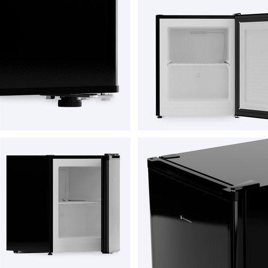 KitchenBrothers Mini-Gefrierschrank - 34L - Freistehend - Kompakt - Schwarz