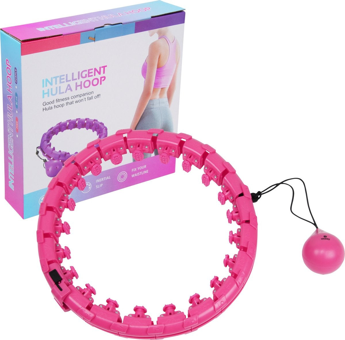 Niceey - Fitness Hula Hoop Reifen - mit Gewicht - Pink