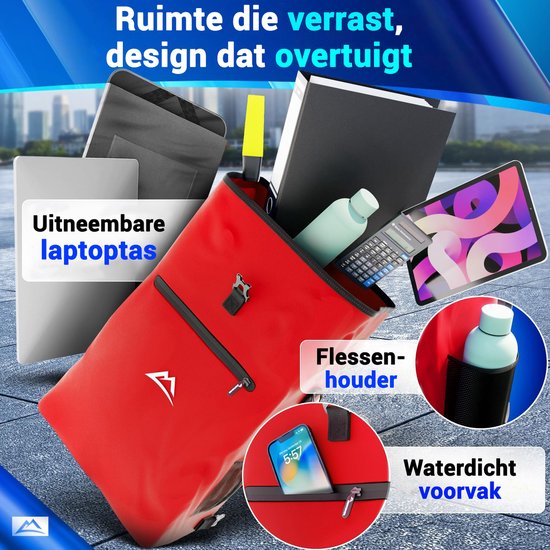 Nextcover 3in1 Fahrradtasche Single für Gepäckträger [PVC frei] | Wasserdichte Fahrradtasche, Rucksack und Umhängetasche 25L | Ideal für Laptop und Wocheneinkauf | Fahrradtasche Single | Fahrradtaschen