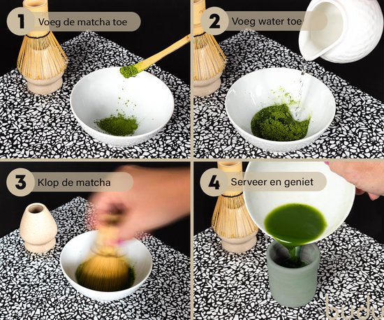 Budu Matcha-Set, 3-teilig – Matcha-Schläger – Matcha-Tee-Set