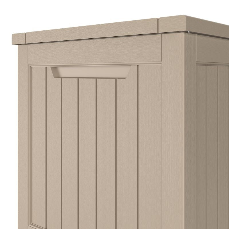 LifeGoods Kissenbox XL - 870L - Kunststoff Holzoptik - Grau - Extra groß