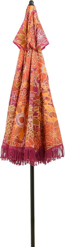 Mica Decorations Blumen Sonnenschirm - H238 x Ø220 cm - Rosa