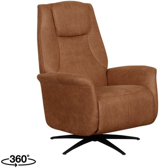 LABEL51 Stockholm Sessel – Braun – Stoff – 1-Motor – – – Mit Armlehne