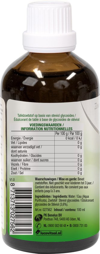 Lucovitaal Stevia flüssig – 100 ml – Nahrungsergänzungsmittel