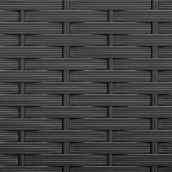 Aufbewahrungsbox 310 l, UV-beständig, wetterfest, mit Rollen, Gartenbox in Rattan-Optik, Anthrazit
