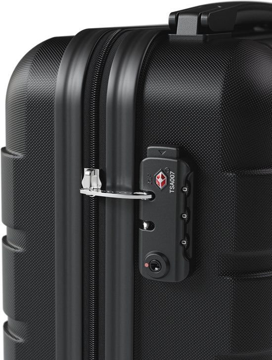TRVLMORE Handgepäckkoffer – 40 x 30 x 20 cm – Unter-dem-Sitz-Koffer – 24 l – TSA-Schloss – 2 Rollen – Schwarz