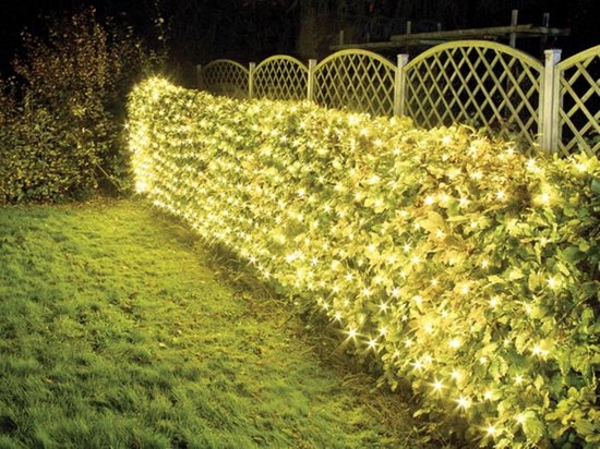 Netlight Led 2x2m 144l Warm White Steady Black Wire - 36v - Ext. 2m