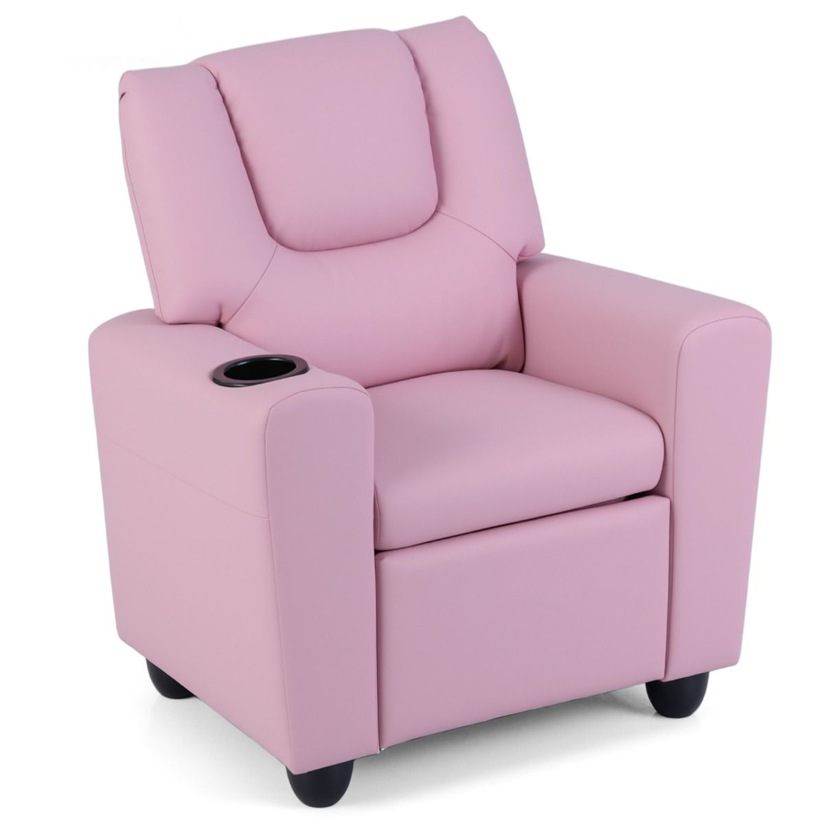 Coast Kindersessel mit Relaxfunktion – verstellbare Rückenlehne und Fußstütze – Getränkehalter – rosa