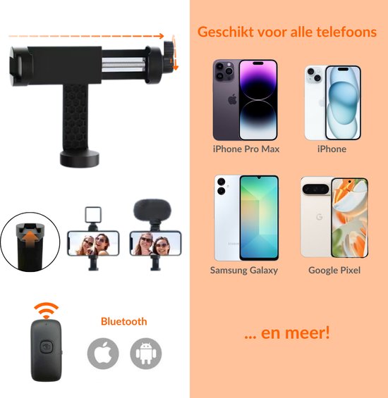 ein sonniger Tag Telefonstativ - Stativ Smartphone - Stativ Smartphone - Selfie Stick Stativ - Stativ Telefon - Stativ iPhone - Stativ iPhone - Telefonständer - bis zu 180 cm - Stativ für GoPro