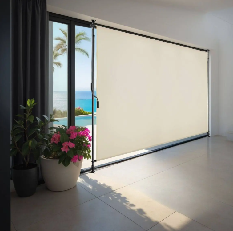 tectake Sonnenschutz Taija – Klemmmarkise mit Kurbel – 200 x 310 cm – UV50+ – Beige