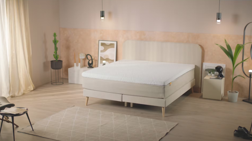 Emma AirGrid Topper 180 x 200 cm - Atmungsaktiver und kühlender Komfort in Grau