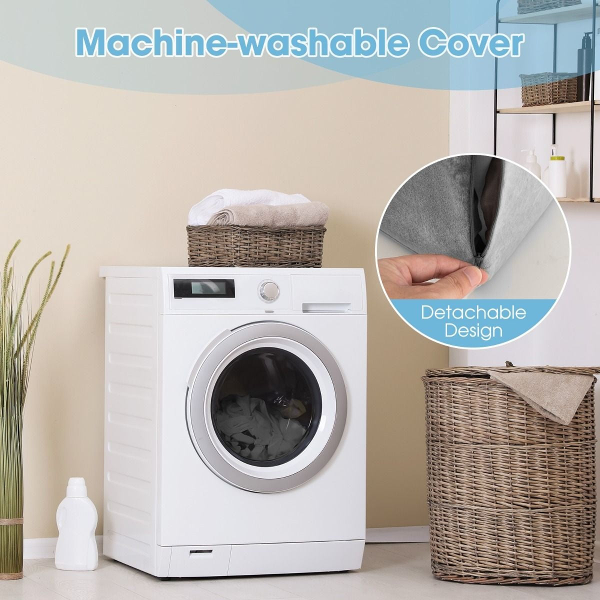 Coast 7er-Set Memory Foam Lesekissen / Orthopädische Kissen / Waschbarer Bezug / Ergonomisch / Grau