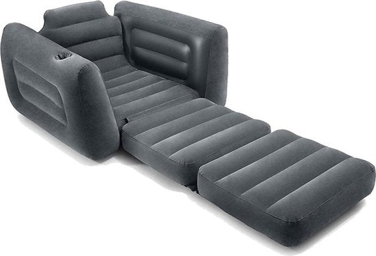 Intex - Ausziehbarer aufblasbarer Schlafsessel - Komfortabler 2-in-1-Loungesessel und Hüttenbett