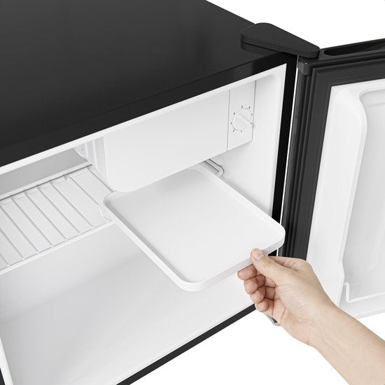 KitchenBrothers Mini-Kühlschrank – 43 l – Kleiner Kühlschrank – Minibar – Freistehend – Frigo – Kompakt – Schwarz
