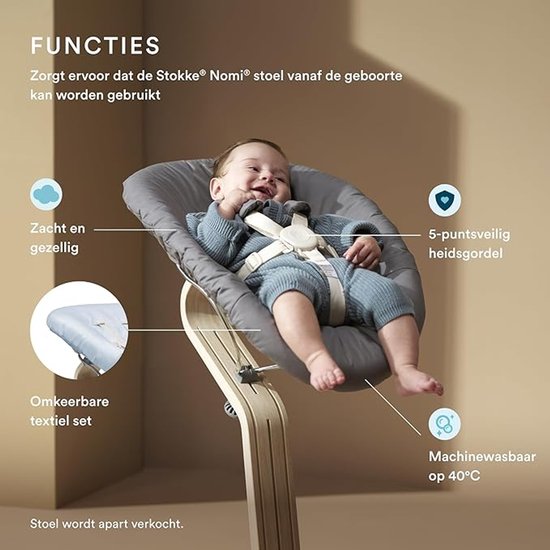 Stokke® Nomi® Newborn-Set – Grau/Grau-Blau