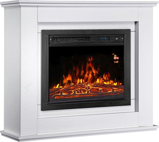 Elektroheizung - Rechteckig - 2000 Watt - Weiß - Feuereffekt