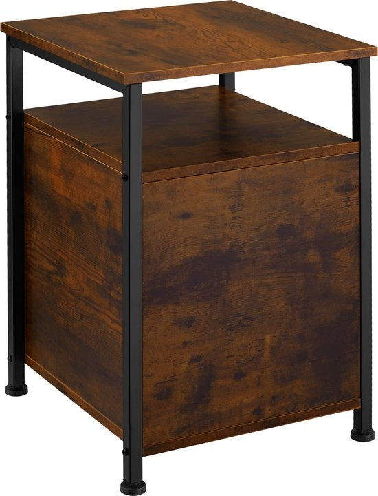 tectake - Sideboard Cork industrial dark - Nachttisch, Schlafzimmerschrank - 404221