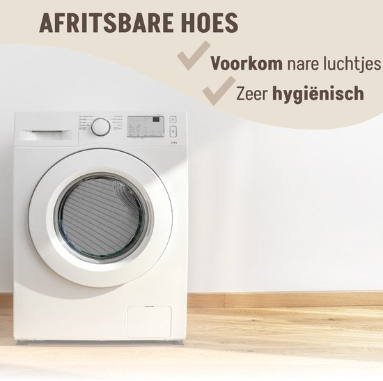 By Cee Cee Orthopädischer Hundekorb - Orthopädisches Hundekissen - Hundebett - Gerippter Stoff - Für kleine Hunde - Dunkelgrau - 80x55