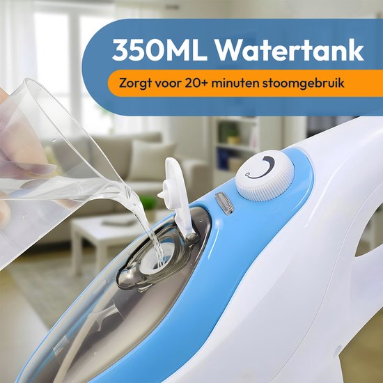 BOLLIT Hochdruck-Dampfreiniger 2 in 1 - Handdampfreiniger - 1500W 16 in 1 - Fleckenreiniger - für alle Böden, Sofa, Bad und Teppichreinigung