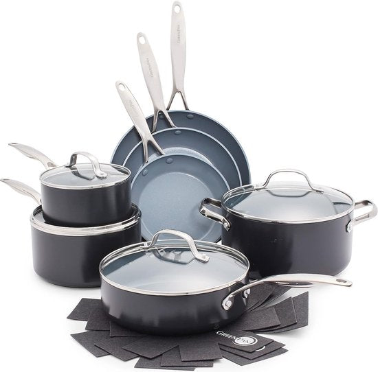 Greenpan Valencia Pro 16-teiliges Keramik-Pfannenset - CC000763-001