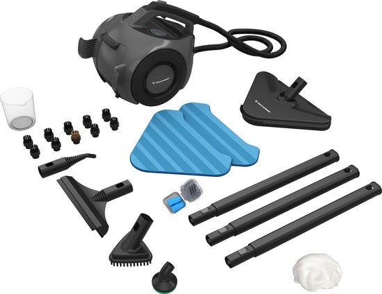 Techweise TS2 Dampfreiniger - 100+ Oberflächen - 50 Minuten Dampfen - 4 bar - Reinigungsmaschine - Dampfreiniger Boden