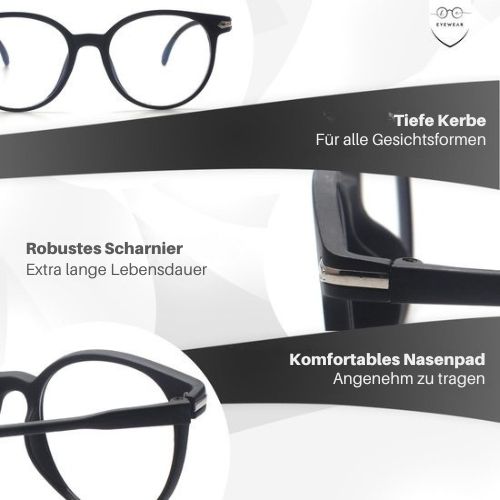 LC Eyewear - Displaybrille - Blaulichtbrille - Unisex - Mattschwarz