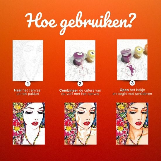 RubyeÂ® Malen nach Zahlen Erwachsene - Elefantenfamilie - inklusive Pinsel - Leinwand Malen nach Zahlen - 40x50cm