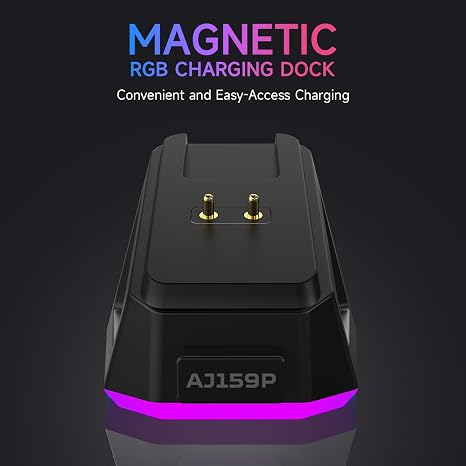 DAIDAI  AJAZZ AJ159P Kabellose Gaming-Maus mit RGB-Ladestation – PAW3395 – 26.000 DPI – 56 g