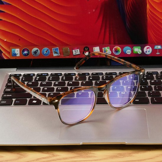 Blaulichtbrille – Computerbrille – Bildschirmzeit – Leichtes Gestell – Unisex – Schildpatt