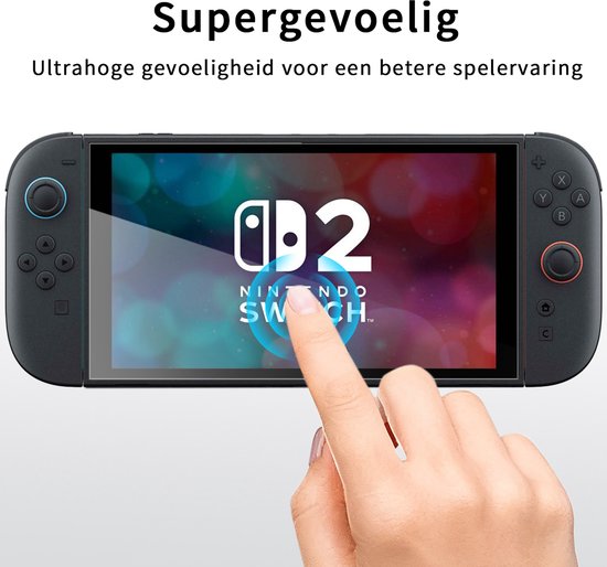 Podec – 3er-Pack Displayschutzfolie für Nintendo Switch 2 – Displayschutzfolie aus gehärtetem Glas