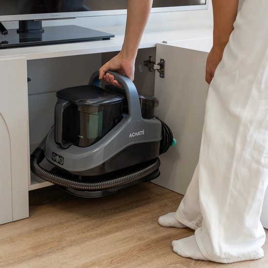Achaté Fleckenreiniger PRO - Teppichreiniger mit Dampf & Heißwasser - Dampfreiniger - Sofareiniger - Sitzreiniger - Möbelreiniger - Matratzenreiniger - Autositzreiniger - Textilreiniger - Reinigungsmaschine für Teppich, Sofa, Auto, Matratze