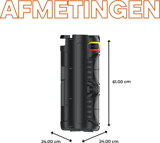 Denver - BPS355 - Lautsprecher & Party Box - Disco Lights - inkl. Fernbedienung - Mikrofonanschluss - Schwarz