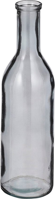 Mica Decorations Rioja Flaschenvase - H50 x Ø15 cm - Recyceltes Glas - Dunkelgrau