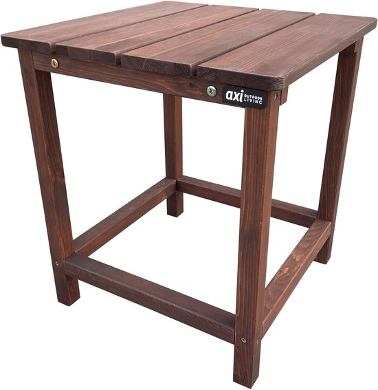 AXI Tess Beistelltisch Coffee – Kleiner Gartentisch aus Holz – Quadratisch – 40,5 x 40,5 x 46 cm – 100 % FSC-zertifiziertes Hemlock-Holz – Für Garten, Terrasse und Balkon