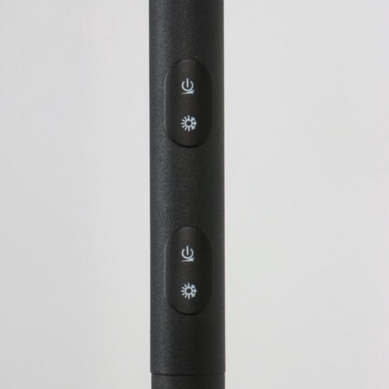 Stehlampe Daphne 2 4602ZW – schwarze, moderne Stehlampe mit dreh- und neigbarem Lesearm, aus Metall und Elektronik – Steinhauer