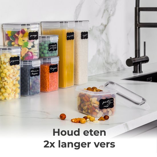 Stosh Food Storage Jars - Vorratsgläser - Bonbonglas - 16 Stück - BPA frei - Kunststoff