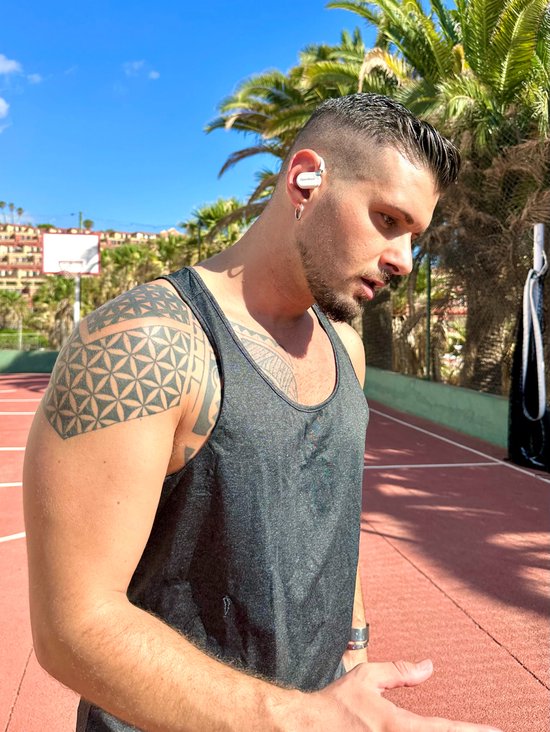 OpenRock – X White – Kabellose Open-Ear-Kopfhörer – Bluetooth – Lange Akkulaufzeit – Geräuschunterdrückung – kabellos – TubeBass™-Technologie