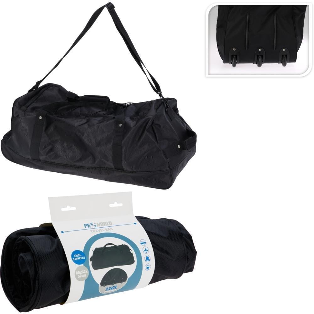 ML Reisetasche 110 Liter – Schwarz – Große Reisetasche