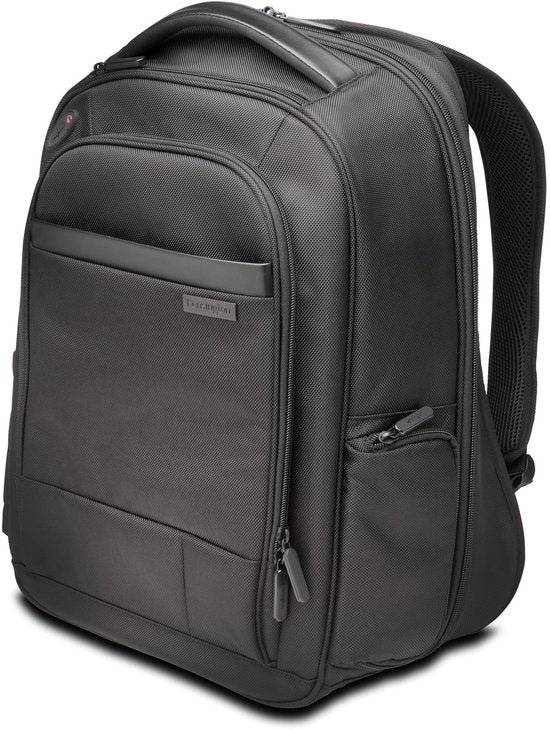 Kensington Contour™ 2.0 15,6-Zoll-Rucksack – strapazierfähiges, wasserabweisendes Material – ergonomisch – schwarz
