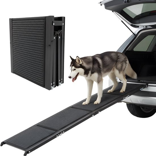 Hundespaziergangsbrett für das Auto - Zusammenklappbare Hundetreppe - Mit Anti-Rutsch - 160 cm