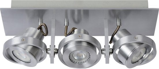 Lucide LANDA Deckenstrahler – LED, dimmbar bis warm – GU10 – 3×5 W, 3000 K/2200 K – Mattchrom