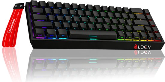 Mide68 – 65 % kabelgebundene Gaming-Tastatur – RGB-beleuchtete Tastatur – Mechanische Tastatur mit Hall-Effekt-Rapid-Trigger-Schaltern – Hot-Swap – 8 kHz – 0,01 mm Reaktionszeit – 0,125 ms – Seitlich bedruckte Tasten – 68 Tasten – Bestes Preis-Leistungs-V