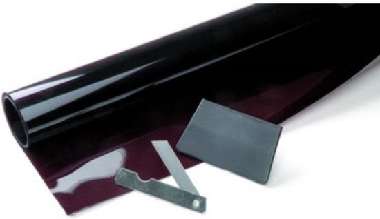 Dunlop Sonnenschutzfolie – schwarz – 300 x 76 cm – UV-Schutz – Inklusive Messer und Spachtel