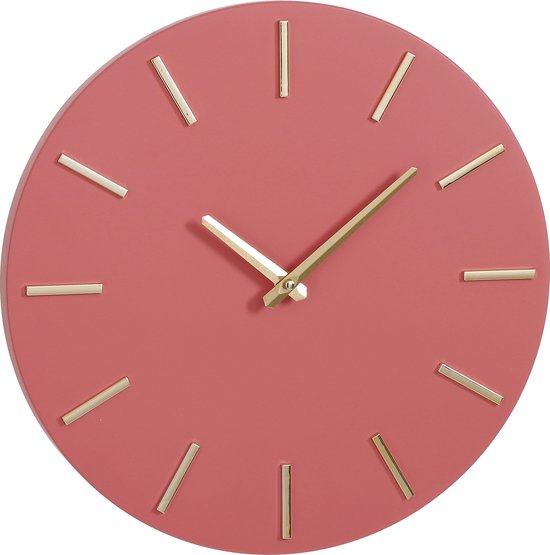 Mica Decorations Brixen Wanduhr - Ø36 cm - Rosa