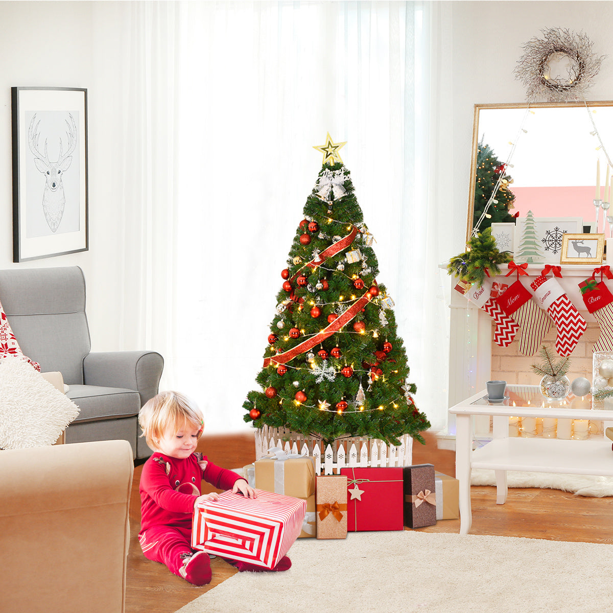 Künstlicher Weihnachtsbaum Coast mit Metallsockel - 150cm - Grün