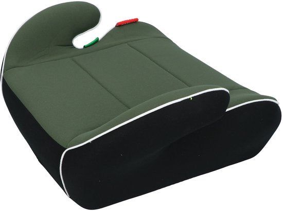 Carkids I-Size Sitzerhöhung Sam – Entspricht der Norm I-Size R-129 – Für Kinder von 125–150 cm – Abnehmbarer und waschbarer Bezug – Flexible Montage – Grün/Schwarz