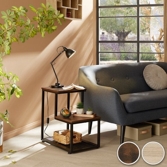 tectake -Beistelltisch Halifax - Couchtisch - Industrieleuchte - 404272